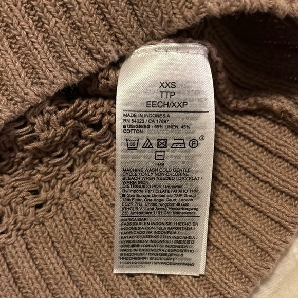 Gap | linen-cotton textured knit tank top size xx small - Picture 6 of 8